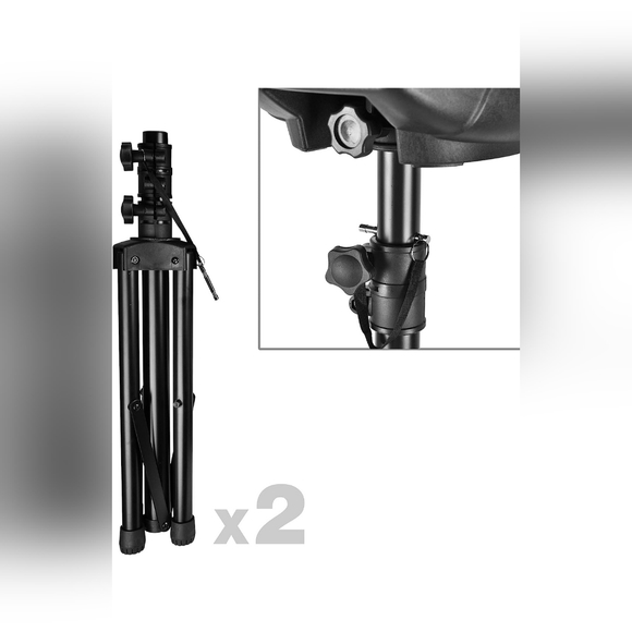 Set of PA speakers with stands and mic - Picture 5 of 10